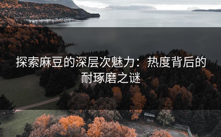 探索麻豆的深层次魅力：热度背后的耐琢磨之谜  第1张